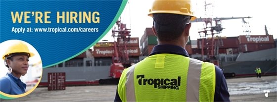 Tropical Shipping hiring flyer