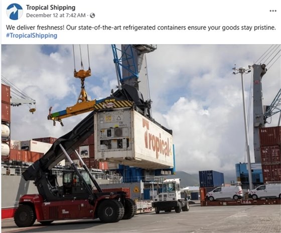 Tropical Shipping social