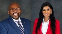 Port Commissioners Dr. Deandre Poole & Varisa Lall Dass