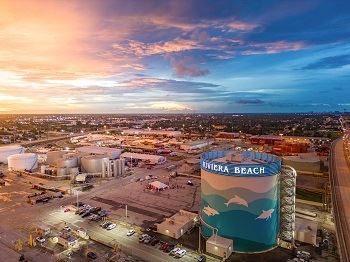 Drone shot of Ozinga Terminal