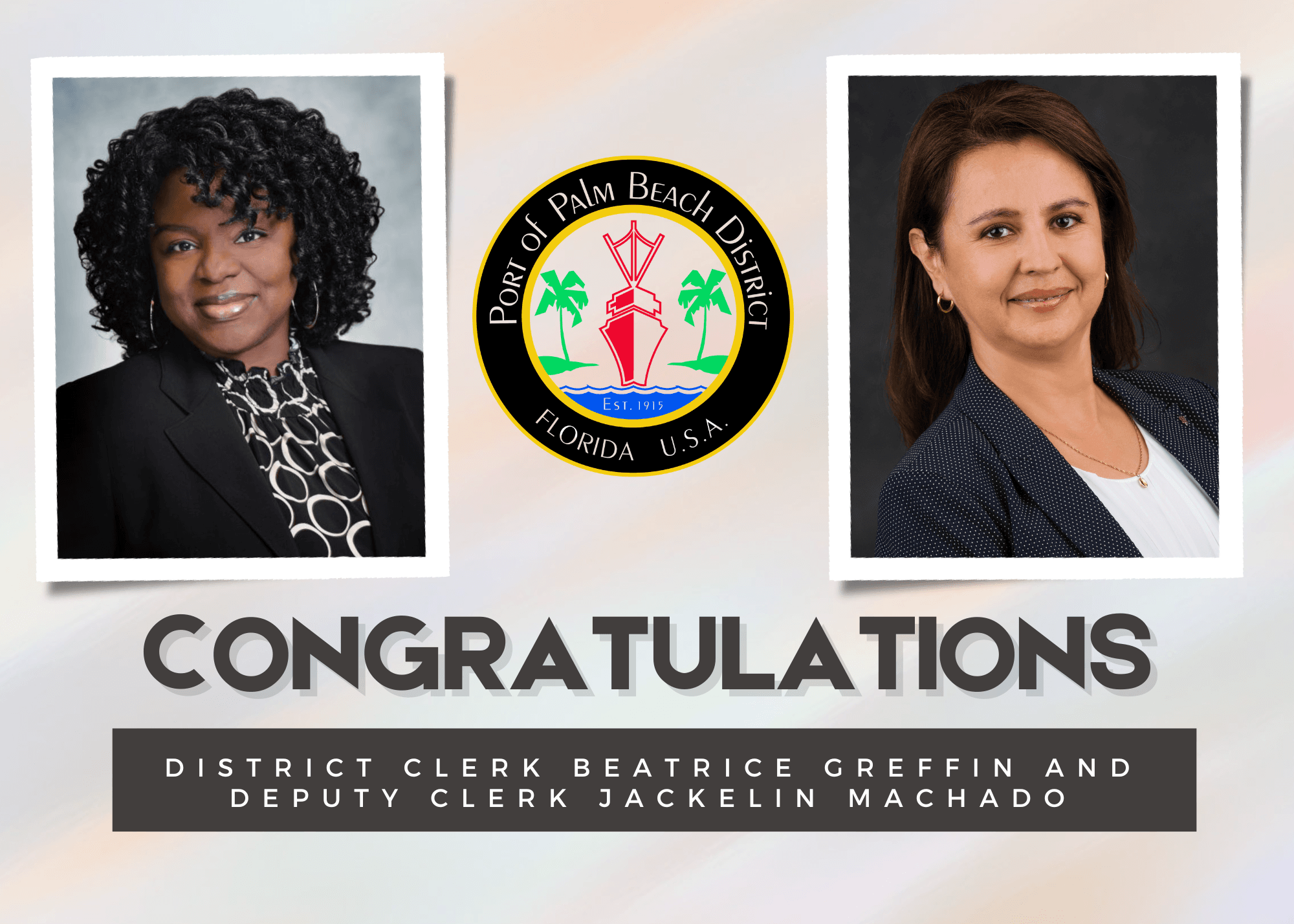 Beatrice and Jackelin Machado Congratulations poster