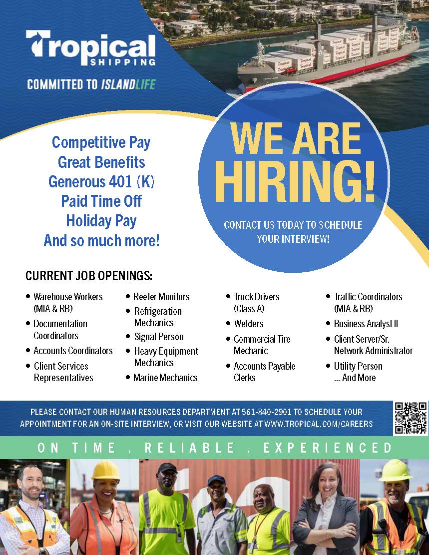 Tropical We are Hiring flyer