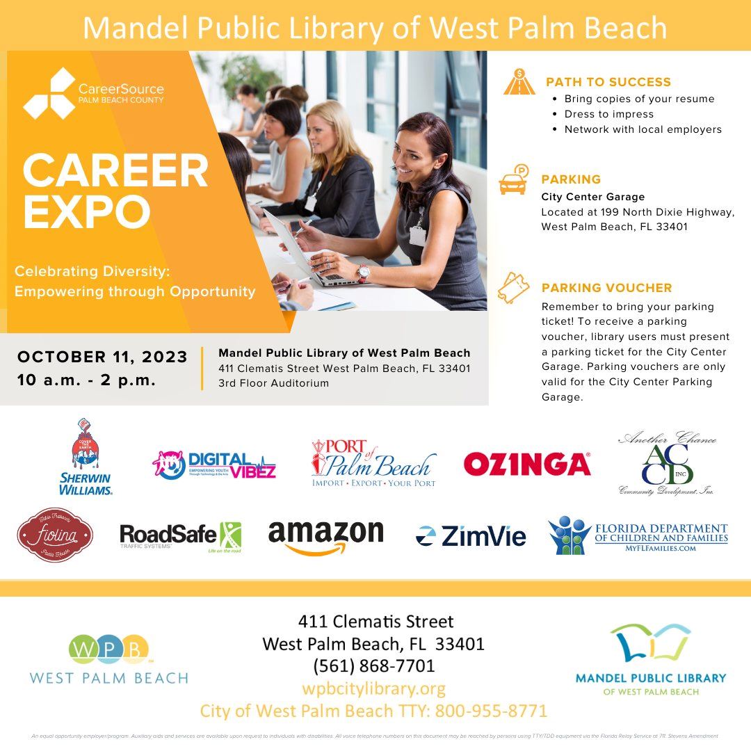 Career Source PBC job fair flyer
